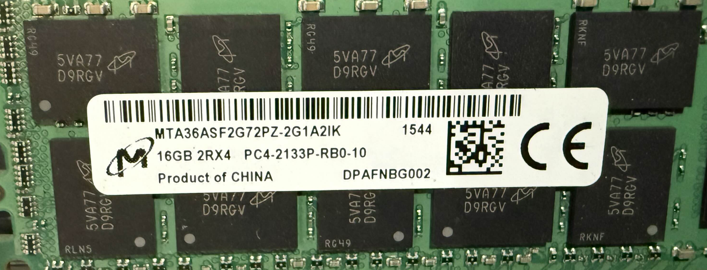 Assorted 16GB PC4-2133P ECC RAM